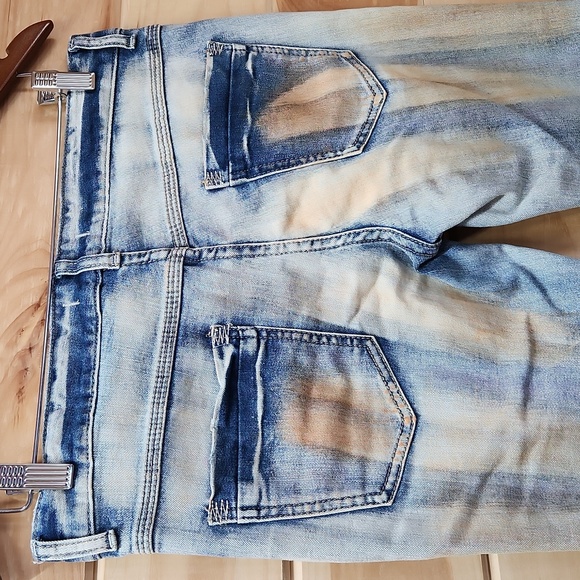 Free People Super Rare Unique Tie Dye Bleach Dirty Wash Jeans Size 29 Paintbrush - Picture 12 of 16